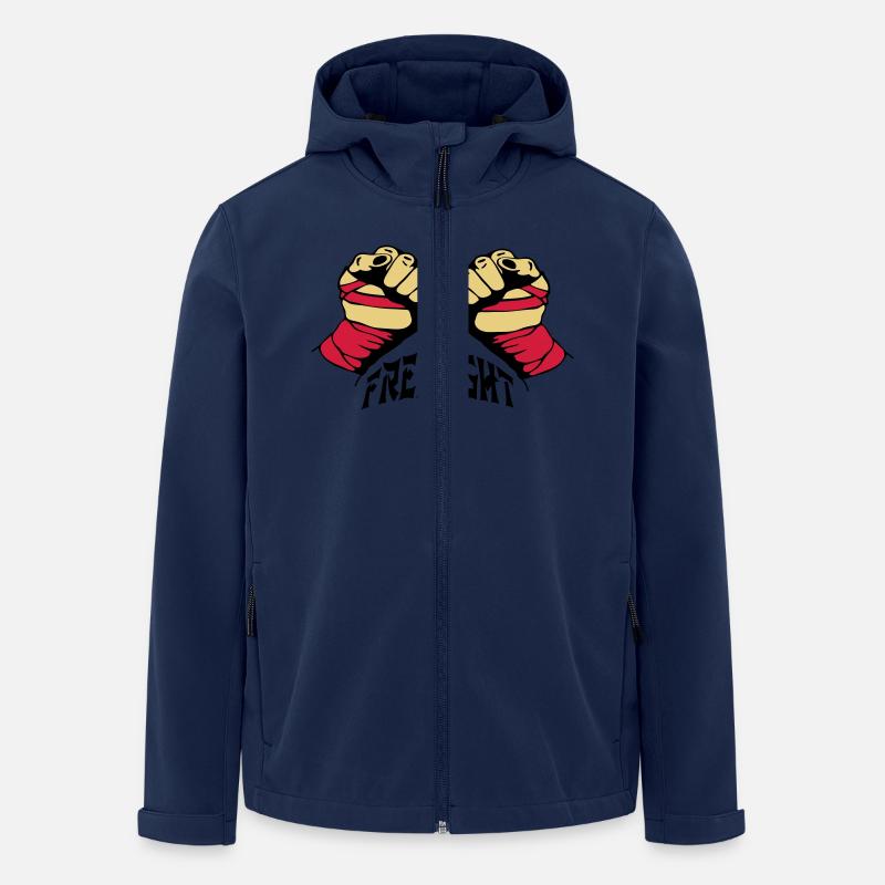 Freefight Fists - Recycelte Männer Softshell-Jacke von Stanley/Stella - Navy
