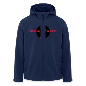Martial Arts Schriftzeichen - Recycelte Männer Softshell-Jacke von Stanley/Stella - Navy - Vorne - AI Model Male 185 light (185cm)