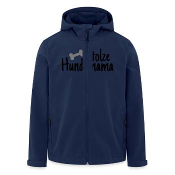 Stolze Hundemama - Recycelte Männer Softshell-Jacke von Stanley/Stella - Navy - Vorne - AI Model Male 185 light (185cm)