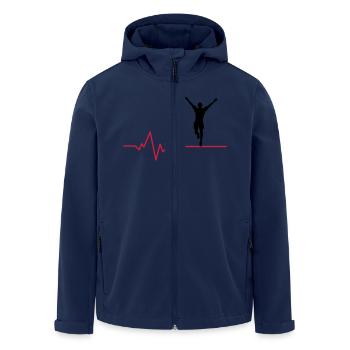 Jogger Puls - Recycelte Männer Softshell-Jacke von Stanley/Stella - Navy - Vorne - AI Model Male 185 light (185cm)