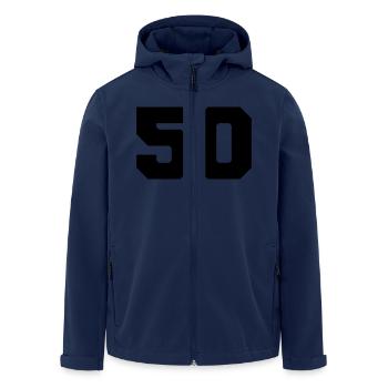 50 - Recycelte Männer Softshell-Jacke von Stanley/Stella - Navy - Vorne - AI Model Male 185 light (185cm)