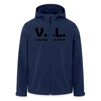 lehrer - Recycelte Männer Softshell-Jacke von Stanley/Stella - Navy - Vorne - AI Model Male 185 light (185cm)