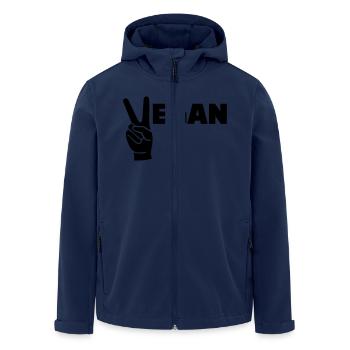 Vegan - Recycelte Männer Softshell-Jacke von Stanley/Stella - Navy - Vorne - AI Model Male 185 light (185cm)