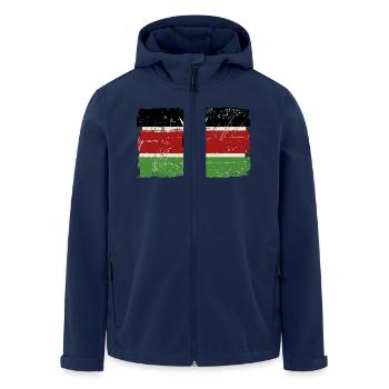Kenya Vintage Flag - Veste softshell homme en polyester recyclé Stanley/Stella - marine - Devant - AI Model Male 185 light (185cm)