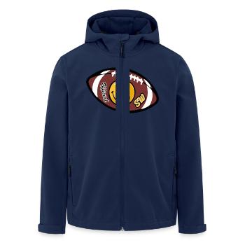 Smiley American Football - Recycelte Männer Softshell-Jacke von Stanley/Stella - Navy - Vorne - AI Model Male 185 light (185cm)