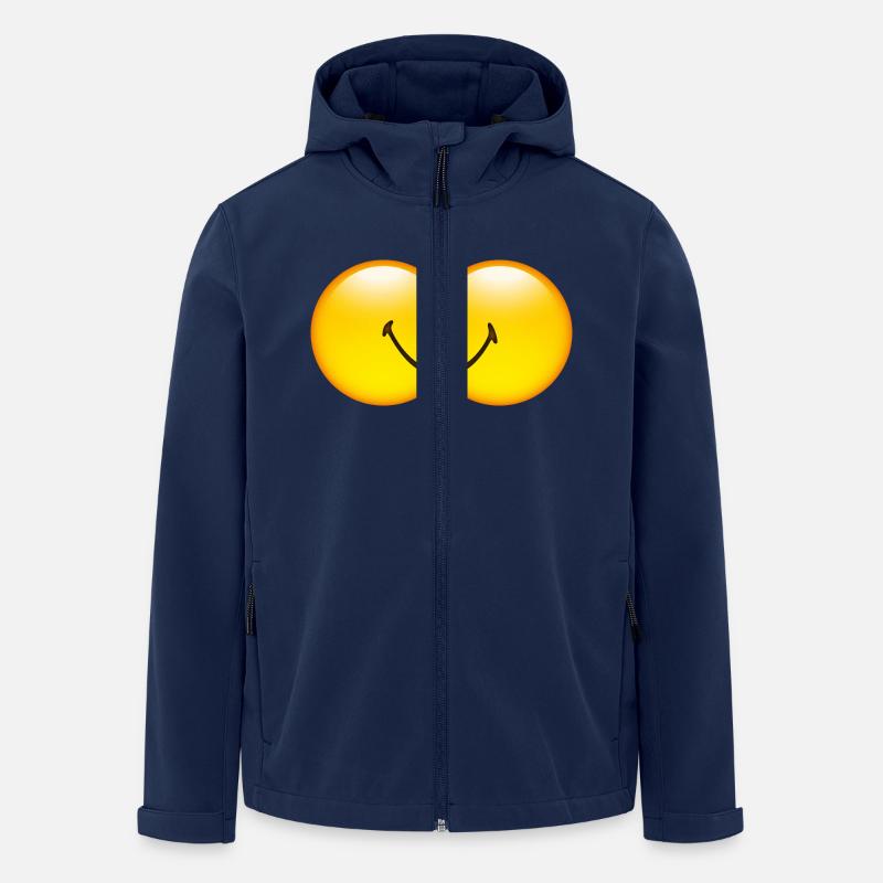 Smiley in Love - Recycelte Männer Softshell-Jacke von Stanley/Stella - Navy