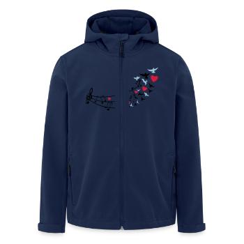 love_music_noten2 - Recycelte Männer Softshell-Jacke von Stanley/Stella - Navy - Vorne - AI Model Male 185 light (185cm)