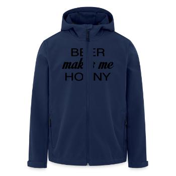 Beer makes me Horny - Men’s Recycled Softshell Jacket by Stanley/Stella - navy - Front - AI Model Male 185 light (185cm)