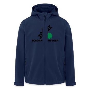 Schornsteinfeger - Recycelte Männer Softshell-Jacke von Stanley/Stella - Navy - Vorne - AI Model Male 185 light (185cm)