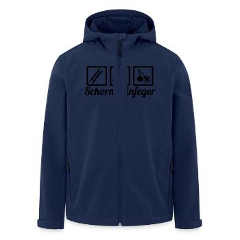 Schornsteinfeger - Recycelte Männer Softshell-Jacke von Stanley/Stella - Navy - Vorne - AI Model Male 185 light (185cm)