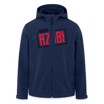 azubi 100 prozent - Recycelte Männer Softshell-Jacke von Stanley/Stella - Navy - Vorne - AI Model Male 185 light (185cm)