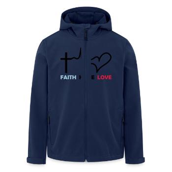 faith_hope_love_2 - Veste softshell homme en polyester recyclé Stanley/Stella - marine - Devant - AI Model Male 185 light (185cm)