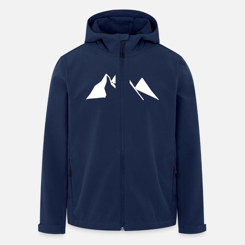 Berge - Recycelte Männer Softshell-Jacke Discoverer von Stanley/Stella - Navy