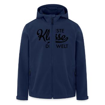 Beste Klasse der Welt - Recycelte Männer Softshell-Jacke von Stanley/Stella - Navy - Vorne - AI Model Male 185 light (185cm)