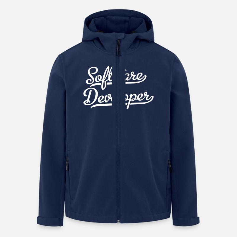 Software Developer - Recycelte Männer Softshell-Jacke Discoverer von Stanley/Stella - Navy