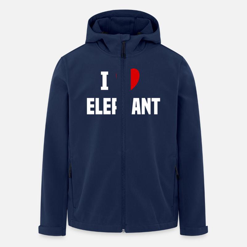 I love Elephant - Men’s Recycled Softshell Jacket by Stanley/Stella - navy