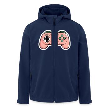 Gamer Zocker Controller Gaming süß Comic Geschenk - Recycelte Männer Softshell-Jacke von Stanley/Stella - Navy - Vorne - AI Model Male 185 light (185cm)