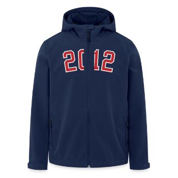 Year of birth sport 2012 - Men’s Recycled Softshell Jacket by Stanley/Stella - navy - Front - AI Model Male 185 light (185cm)
