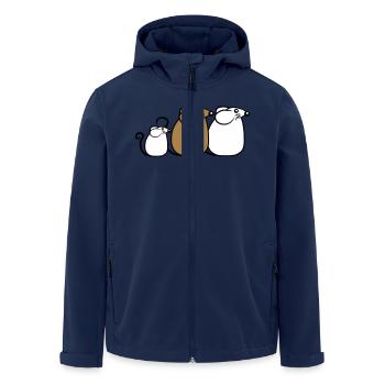 3 Mäuse Familie Kind Mama Papa Eltern Reihe Süß - Recycelte Männer Softshell-Jacke von Stanley/Stella - Navy - Vorne - AI Model Male 185 light (185cm)