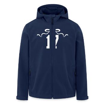 Nummer 17 Knoten - 17. Jahrestag - Recycelte Männer Softshell-Jacke von Stanley/Stella - Navy - Vorne - AI Model Male 185 light (185cm)