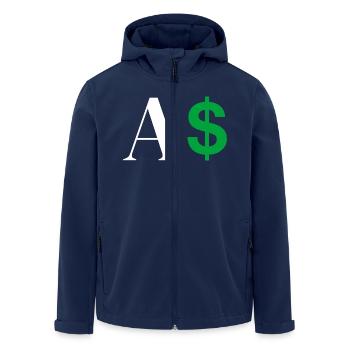 Dollar Letter - Men’s Recycled Softshell Jacket by Stanley/Stella - navy - Front - AI Model Male 185 light (185cm)