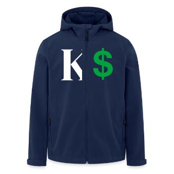 Lettre k dollar - Veste softshell homme en polyester recyclé Stanley/Stella - marine - Devant - AI Model Male 185 light (185cm)