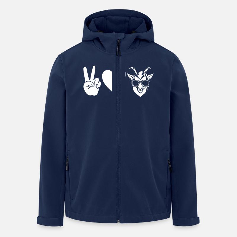 Ziegen - Recycelte Männer Softshell-Jacke von Stanley/Stella - Navy