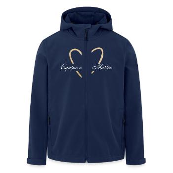 Das Brautteam Goldenes Herz Glitzer - Recycelte Männer Softshell-Jacke von Stanley/Stella - Navy - Vorne - AI Model Male 185 light (185cm)