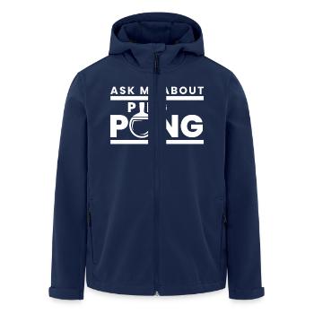 Table tennis bat ping pong saying gift - Men’s Recycled Softshell Jacket by Stanley/Stella - navy - Front - AI Model Male 185 light (185cm)