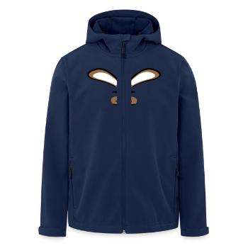 Hase Kaninchen Häschen Cartoon Kleintier niedlich - Recycelte Männer Softshell-Jacke von Stanley/Stella - Navy - Vorne - AI Model Male 185 light (185cm)