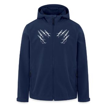 claws 02 - Men’s Recycled Softshell Jacket by Stanley/Stella - navy - Front - AI Model Male 185 light (185cm)