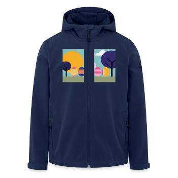 Easter Bunny No.07 - Men’s Recycled Softshell Jacket by Stanley/Stella - navy - Front - AI Model Male 185 light (185cm)
