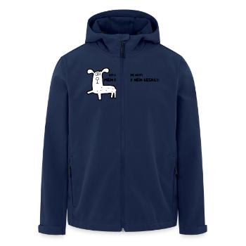 Mein Hund hat NEIN gesagt - Recycelte Männer Softshell-Jacke von Stanley/Stella - Navy - Vorne - AI Model Male 185 light (185cm)