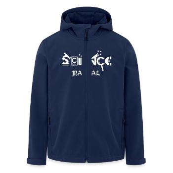 Science is Magical - Men’s Recycled Softshell Jacket by Stanley/Stella - navy - Front - AI Model Male 185 light (185cm)