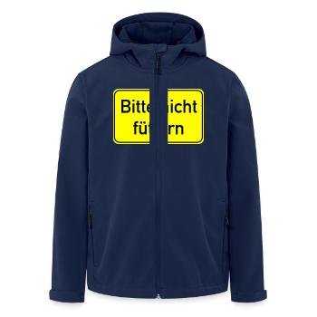 Bitte nicht füttern - Recycelte Männer Softshell-Jacke von Stanley/Stella - Navy - Vorne - AI Model Male 185 light (185cm)