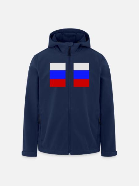 Russland, Russia, Fahne, Flagge - Recycelte Männer Softshell-Jacke von Stanley/Stella - Navy