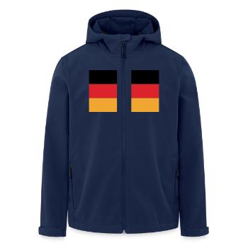Deutschland - Recycelte Männer Softshell-Jacke von Stanley/Stella - Navy - Vorne - AI Model Male 185 light (185cm)
