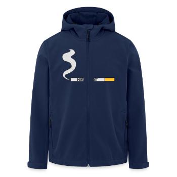 Nikotinist - Recycelte Männer Softshell-Jacke von Stanley/Stella - Navy - Vorne - AI Model Male 185 light (185cm)