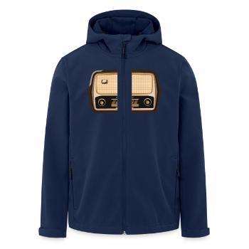 Constant Static - Recycelte Männer Softshell-Jacke von Stanley/Stella - Navy - Vorne - AI Model Male 185 light (185cm)