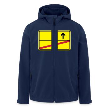 Ortsschild - Recycelte Männer Softshell-Jacke von Stanley/Stella - Navy - Vorne - AI Model Male 185 light (185cm)
