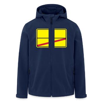 Ortsschild - Recycelte Männer Softshell-Jacke von Stanley/Stella - Navy - Vorne - AI Model Male 185 light (185cm)