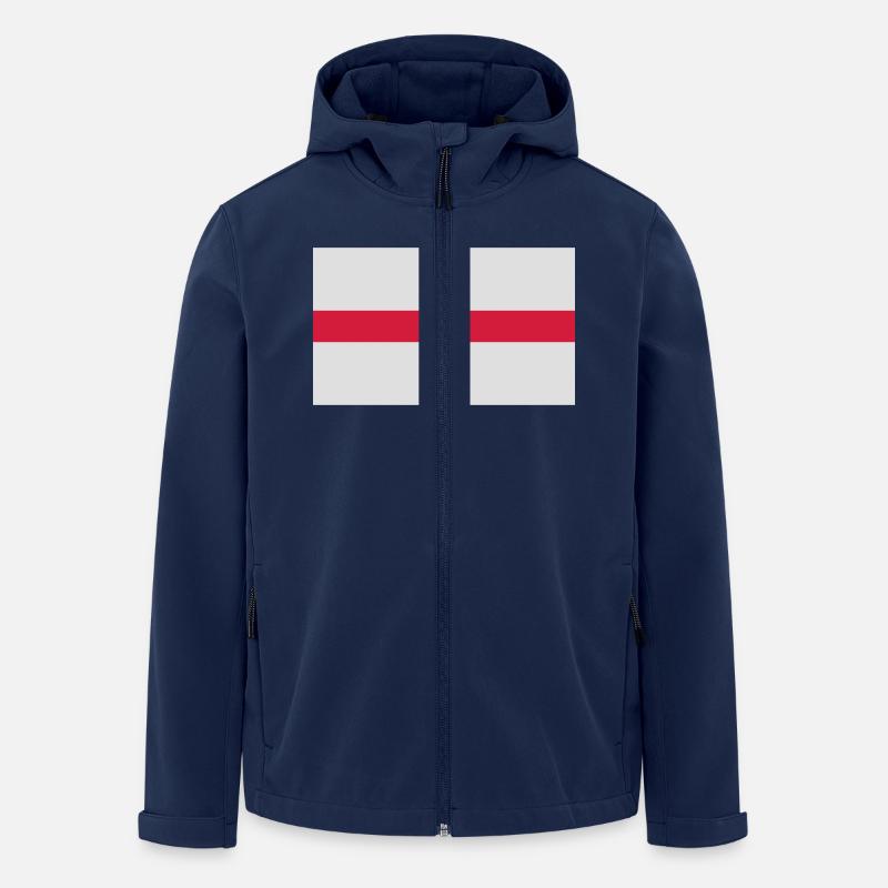 Drapeau national de l Angleterre - Veste softshell homme en polyester recyclé Stanley/Stella - marine