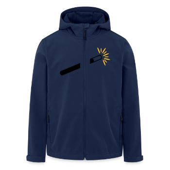 Magician - Men’s Recycled Softshell Jacket by Stanley/Stella - navy - Front - AI Model Male 185 light (185cm)