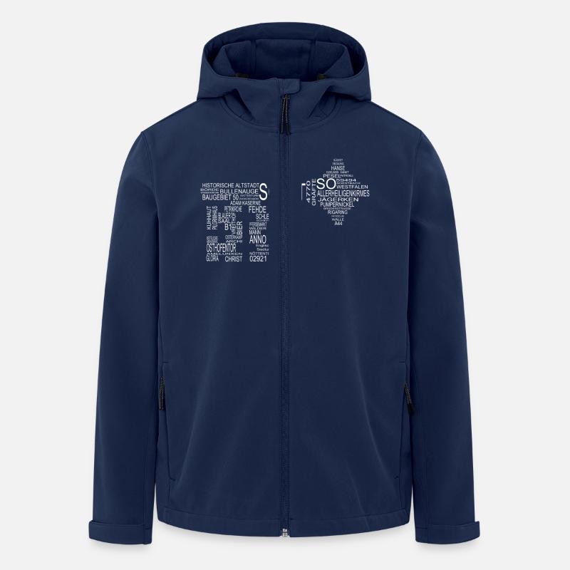Soester Schlüssel Dunkel - Recycelte Männer Softshell-Jacke von Stanley/Stella - Navy