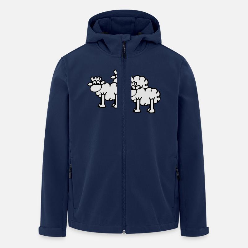 Schafe - Recycelte Männer Softshell-Jacke von Stanley/Stella - Navy