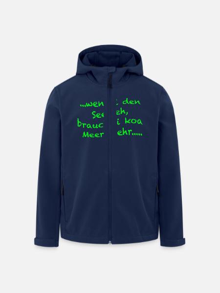 ...wenn i den See seh, brauch´ i koa Meer mehr.... - Recycelte Männer Softshell-Jacke von Stanley/Stella - Navy