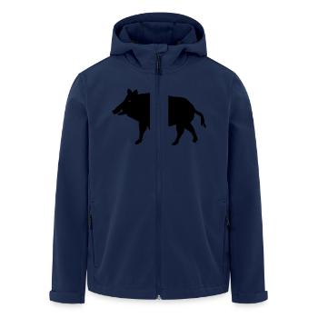 Wildschwein Schwein Tier sau eber wild wald tier - Recycelte Männer Softshell-Jacke von Stanley/Stella - Navy - Vorne - AI Model Male 185 light (185cm)