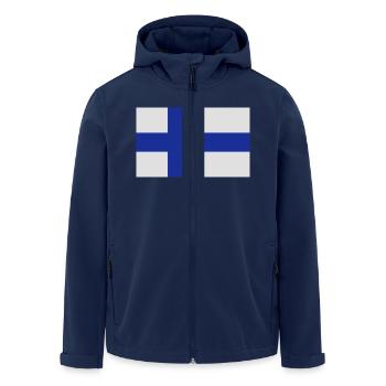 Drapeau national de la Finlande - Veste softshell homme en polyester recyclé Stanley/Stella - marine - Devant - AI Model Male 185 light (185cm)