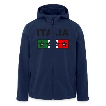 Italia 4 star 1934 1938 1982 2006 Italy - Men’s Recycled Softshell Jacket by Stanley/Stella - navy - Front - AI Model Male 185 light (185cm)