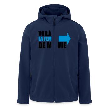voilà la femme de ma vie - Veste softshell homme en polyester recyclé Stanley/Stella - marine - Devant - AI Model Male 185 light (185cm)